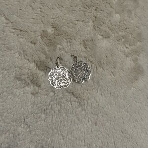 Delicate Silver Floral Earrings